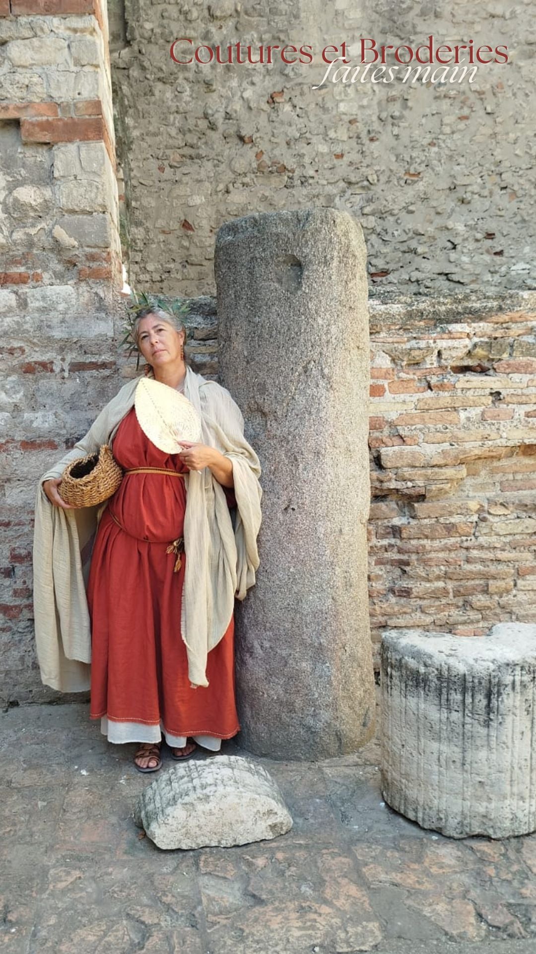 Stola romaine en lin pour femme