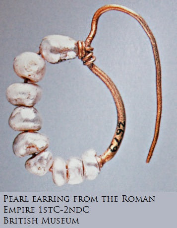 Boucle d’oreille British Museum en Gold filled et nacres