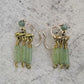 Boucles d'oreille Crotalia Fayoum avec pierres semi-précieuses