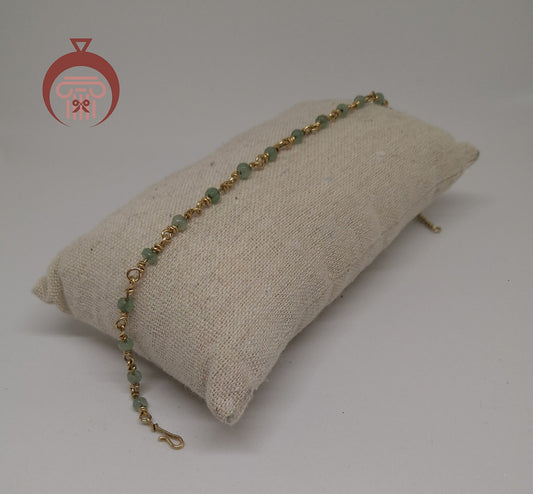 Bracelet en Gold Filled et aventurine
