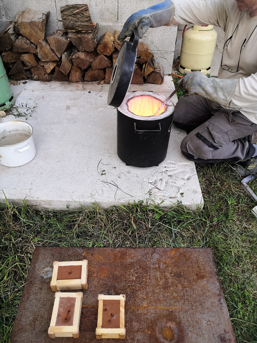 Jeux d'osselets en laiton et cuivre