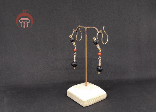 Boucles d’oreille Thorvaldsens Museum nacres et pierres semi-précieuses